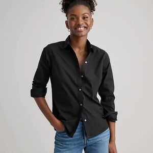 Wrinkle-Free Stretch Cotton Bella Shirt by Untuckit in Black